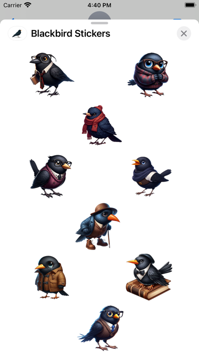 Screenshot #1 pour Blackbird Stickers