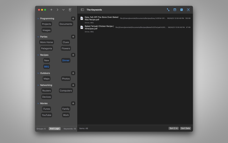 #2. The Keywords (macOS) 由: Ebey Tech LLC