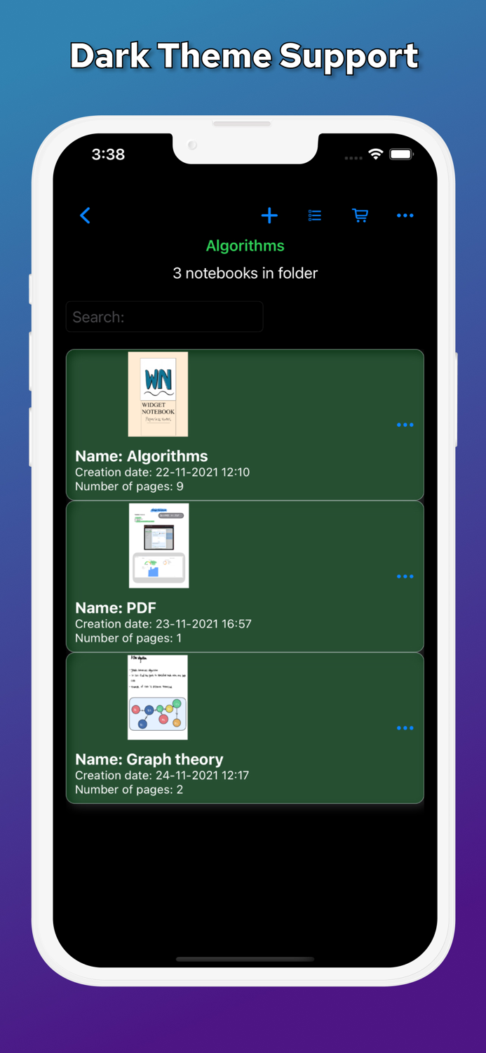 Widget Notebook - Digital Ink