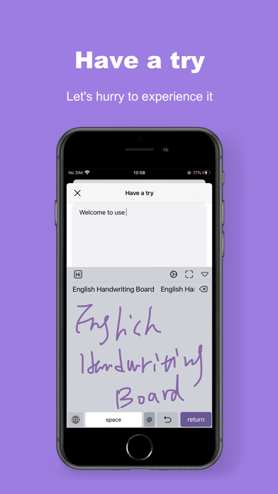 English Handwriting Board Screenshot