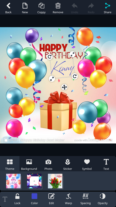 Happy Birthday Card Maker Screenshot