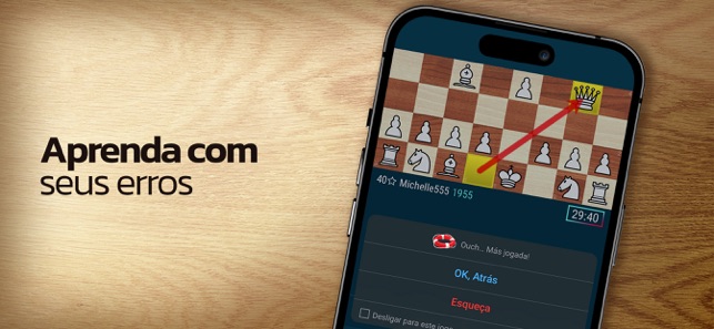 Xadrez: erros na abertura na App Store
