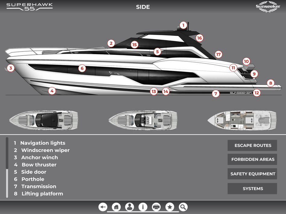 #3. Sunseeker Superhawk 55 (iOS) By: CENTROSTILEDESIGN S.r.l.