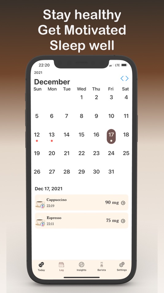 #2. Coffee & Caffeine Tracker Log (iOS) 来自: Erhan Kiroglu