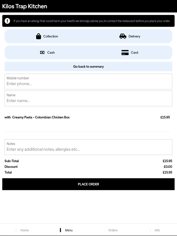 Kilos Trap Kitchen Liverpool