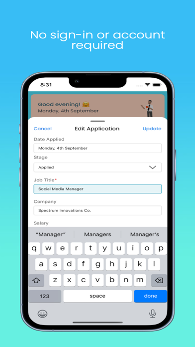 JAM - Job Application Manager Screenshot