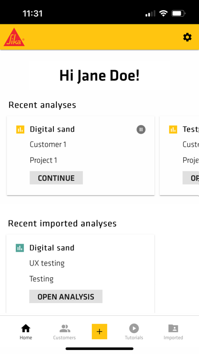 Sika SandApp Screenshot