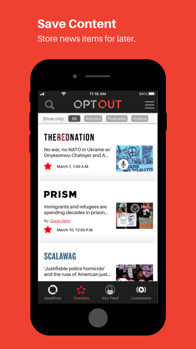 OptOut News Screenshot