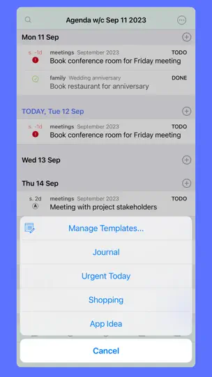 Скриншот Beorg: To-Do List & Agenda на iPhone 3