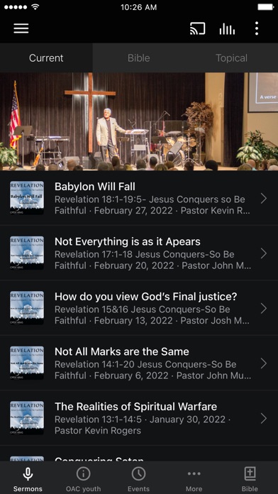 Open Arms Church App Screenshot