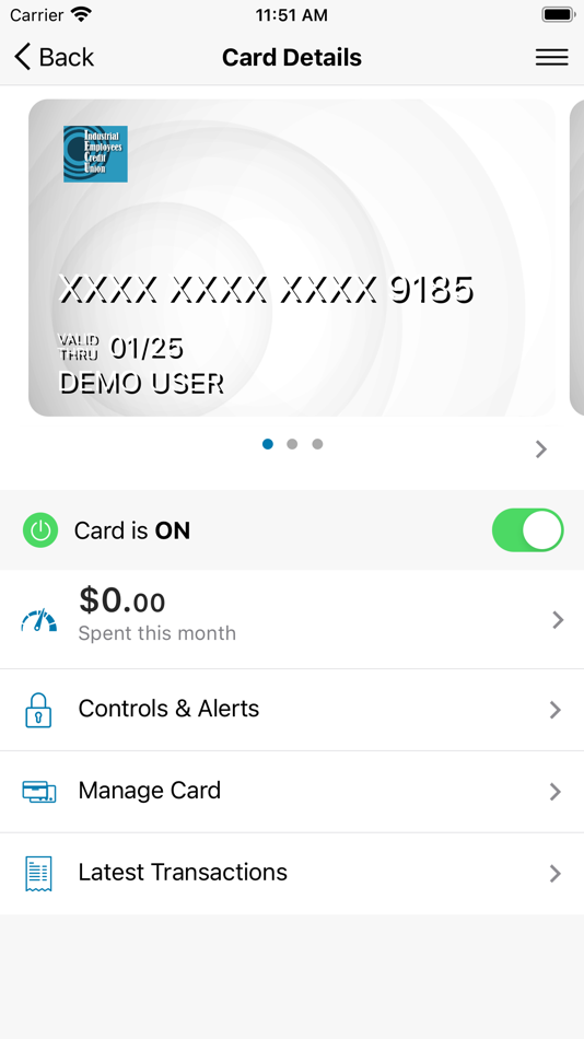 #3. IECU Card Controls (iOS) 由: Industrial Employees CU