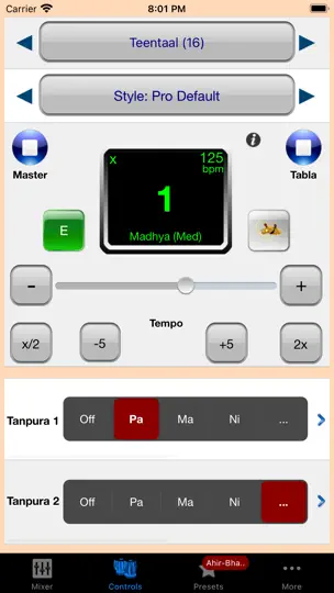 Screenshot von ITablaPro Lite auf dem iPhone 2