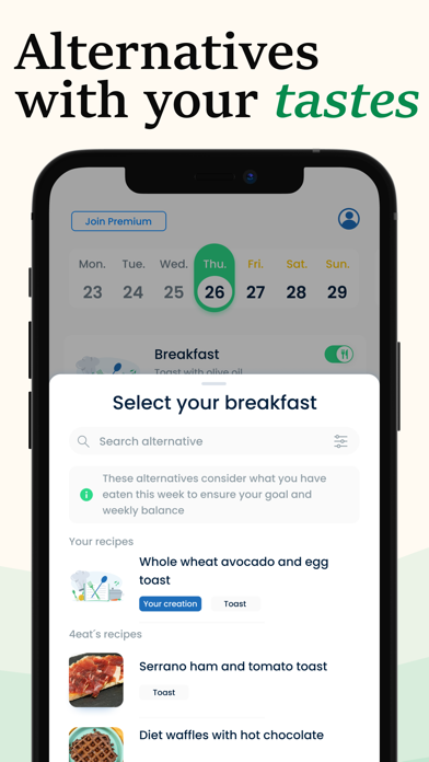 Meal Planner, Diet Coach: 4eat Screenshot