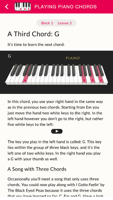 Playing Piano Chords Screenshot