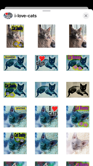 I Love Cats Sticker Pack Screenshot