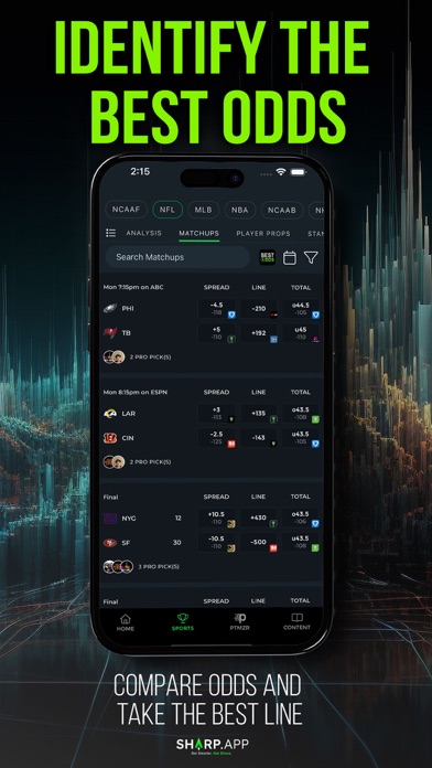 Sharp App: Sports Betting Screenshot