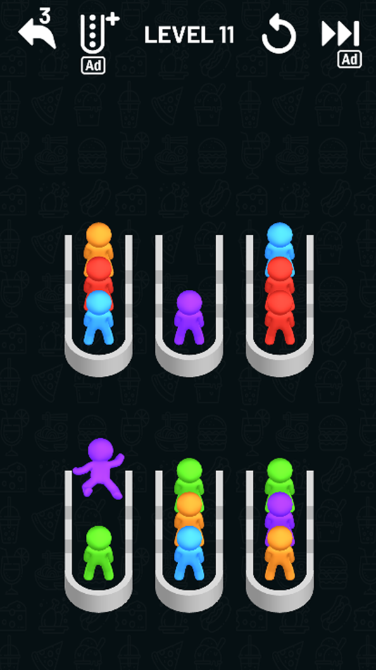 #2. Color Sort: Stickman Color (iOS) 来自: 52 Blue Studios