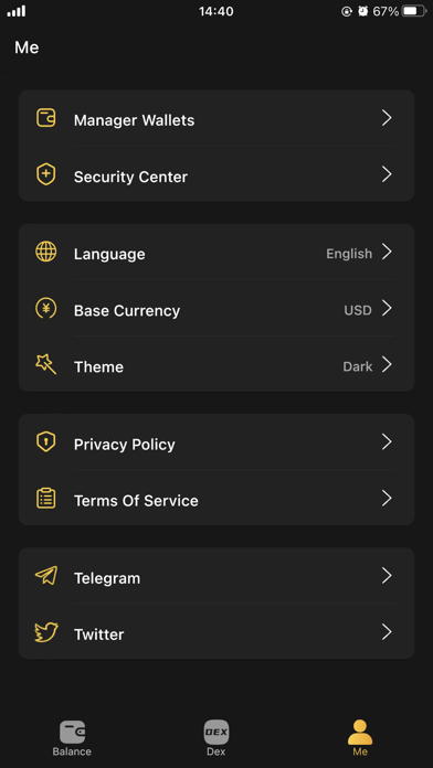 Pleiades Wallet Screenshot