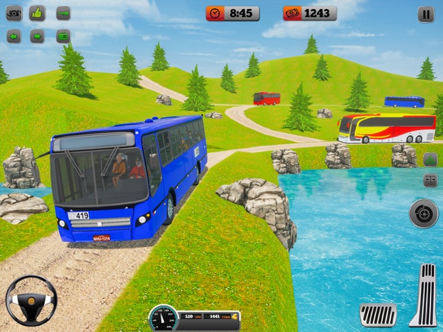 Jogue Simulador de ônibus 3D: faixa perigosa, um jogo de Carros