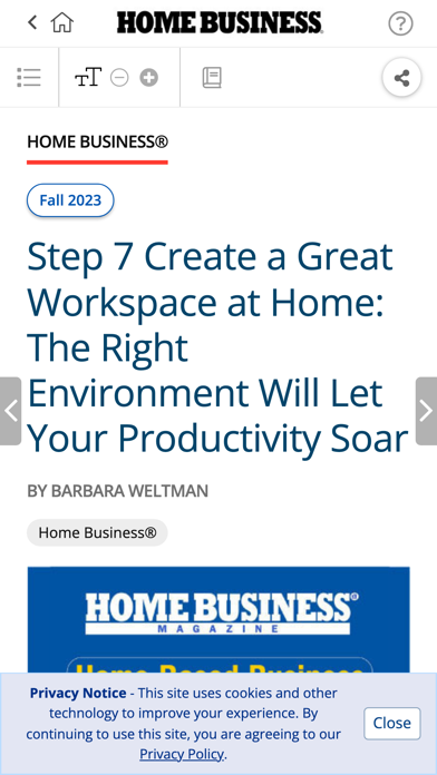 Home Business Magazine Screenshot