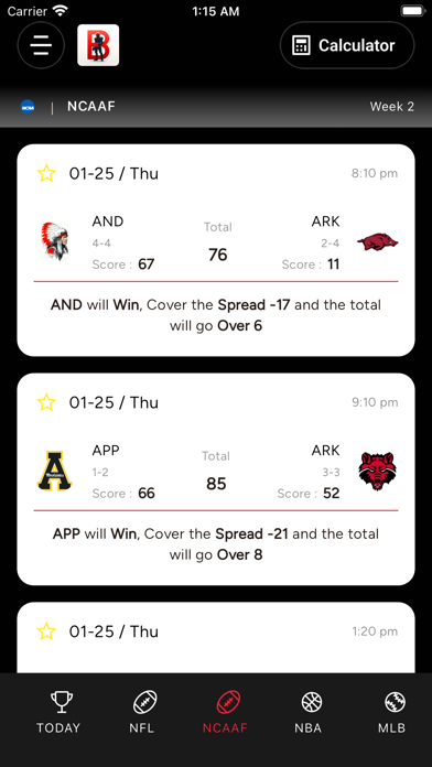 AI Bovada Picks Screenshot