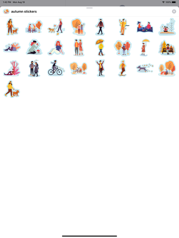 Screenshot #4 pour Autumn emoji & Fall Stickers