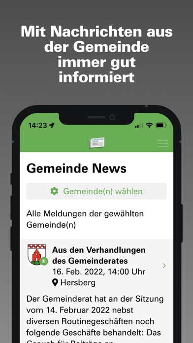 Gemeinde-News Screenshot