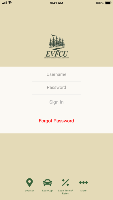 EVFCU Screenshot