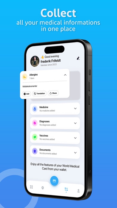 World Medical Card Screenshot