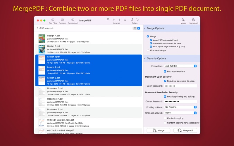 mergepdf : combine pdf files iphone screenshot 1