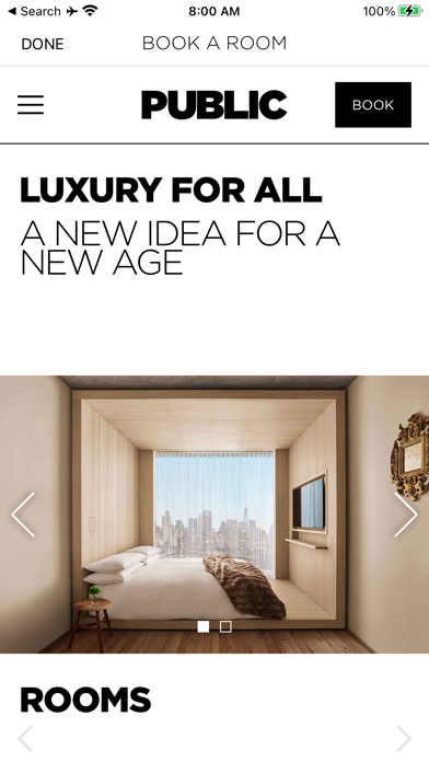 PUBLIC Hotels Screenshot