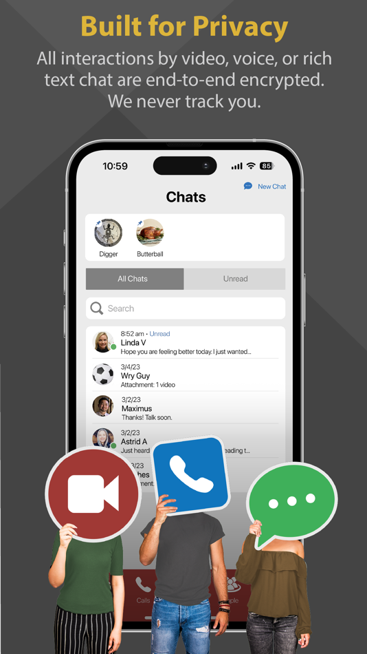 Pointchat: Private Calls/Chat - 1.03.1 - (iOS)