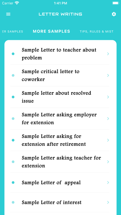 English Letter Writing Screenshot