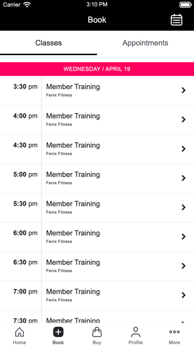 Fenix Fitness Screenshot
