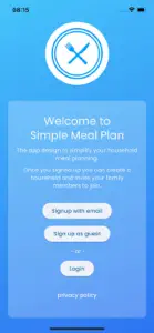 Simple Meal Plan screenshot #1 for iPhone