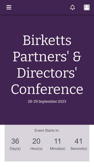 Birketts Conference App Screenshot