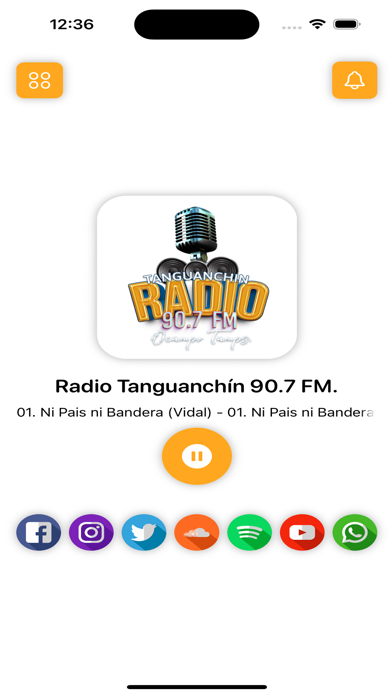 Radio Tanguanchín 90.7 FM. Screenshot