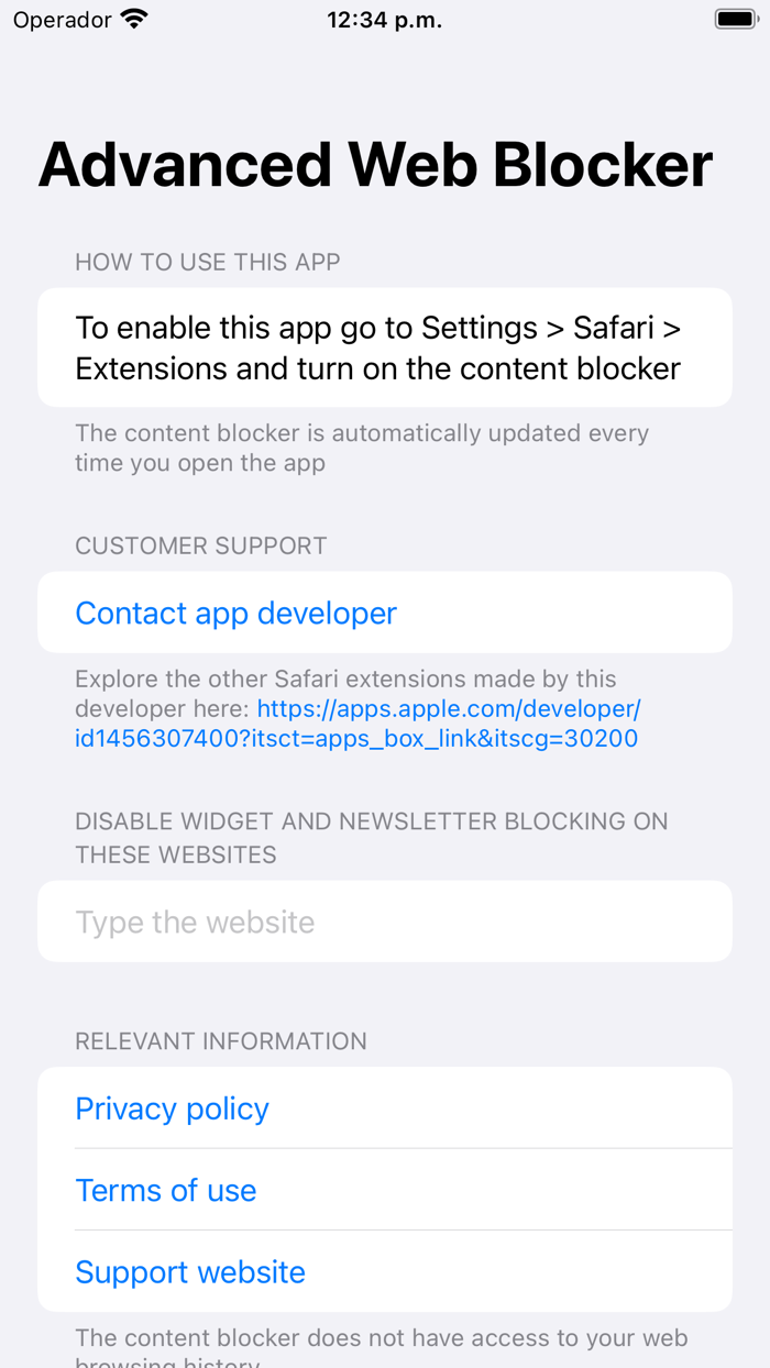 Advanced Web Blocker