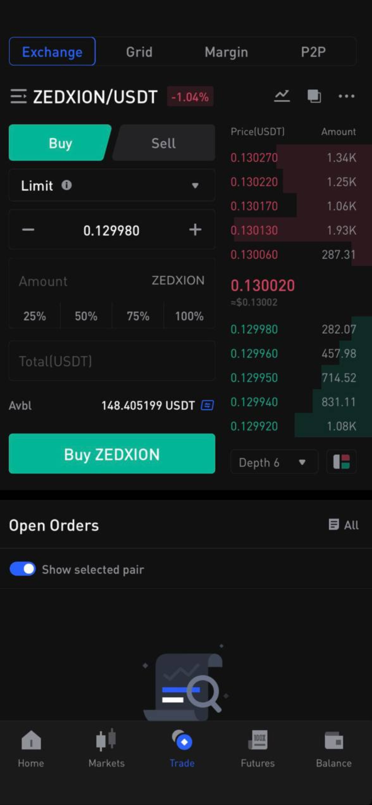 Zedxion Exchange App