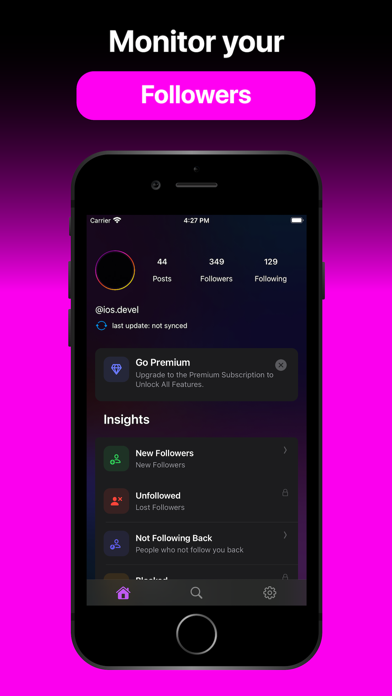 Mass Unfollow & Follow Tracker Screenshot