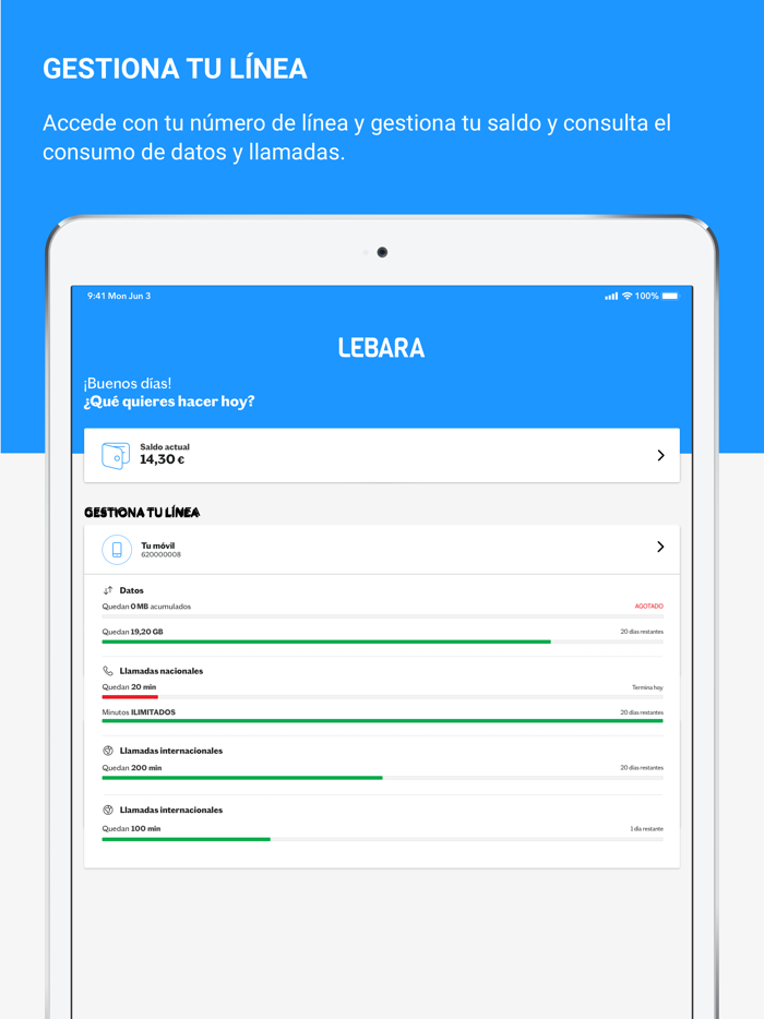 Soy Lebara - Customer area