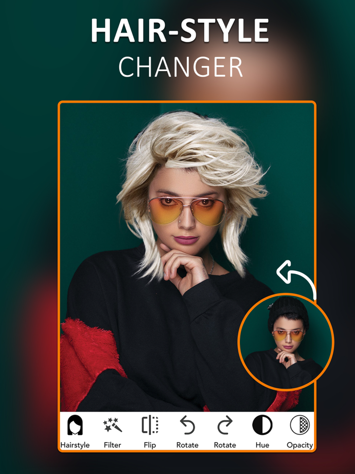 Hair style color changer App