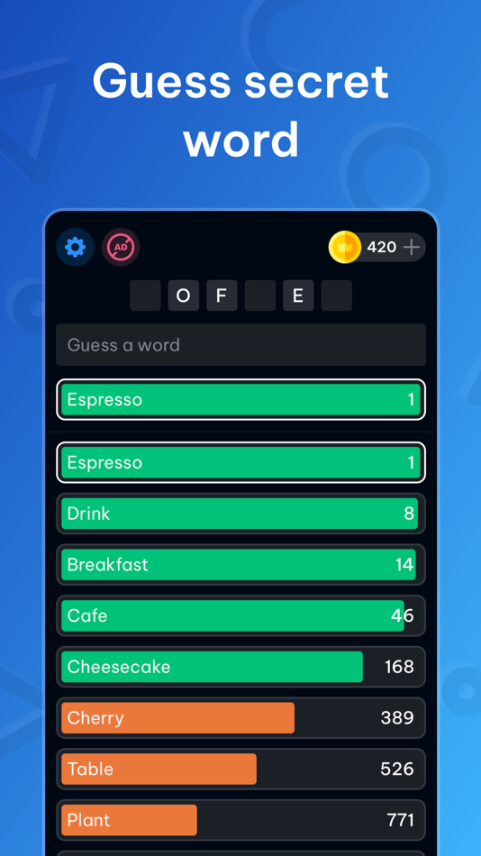 #1. Contexto - AI Word Guess (iOS) 由: Alexey Zhavrid