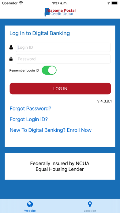 AL Postal CU Mobile Screenshot