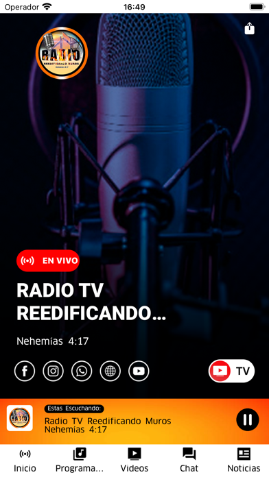 Radio TV Reedificando Muros Screenshot