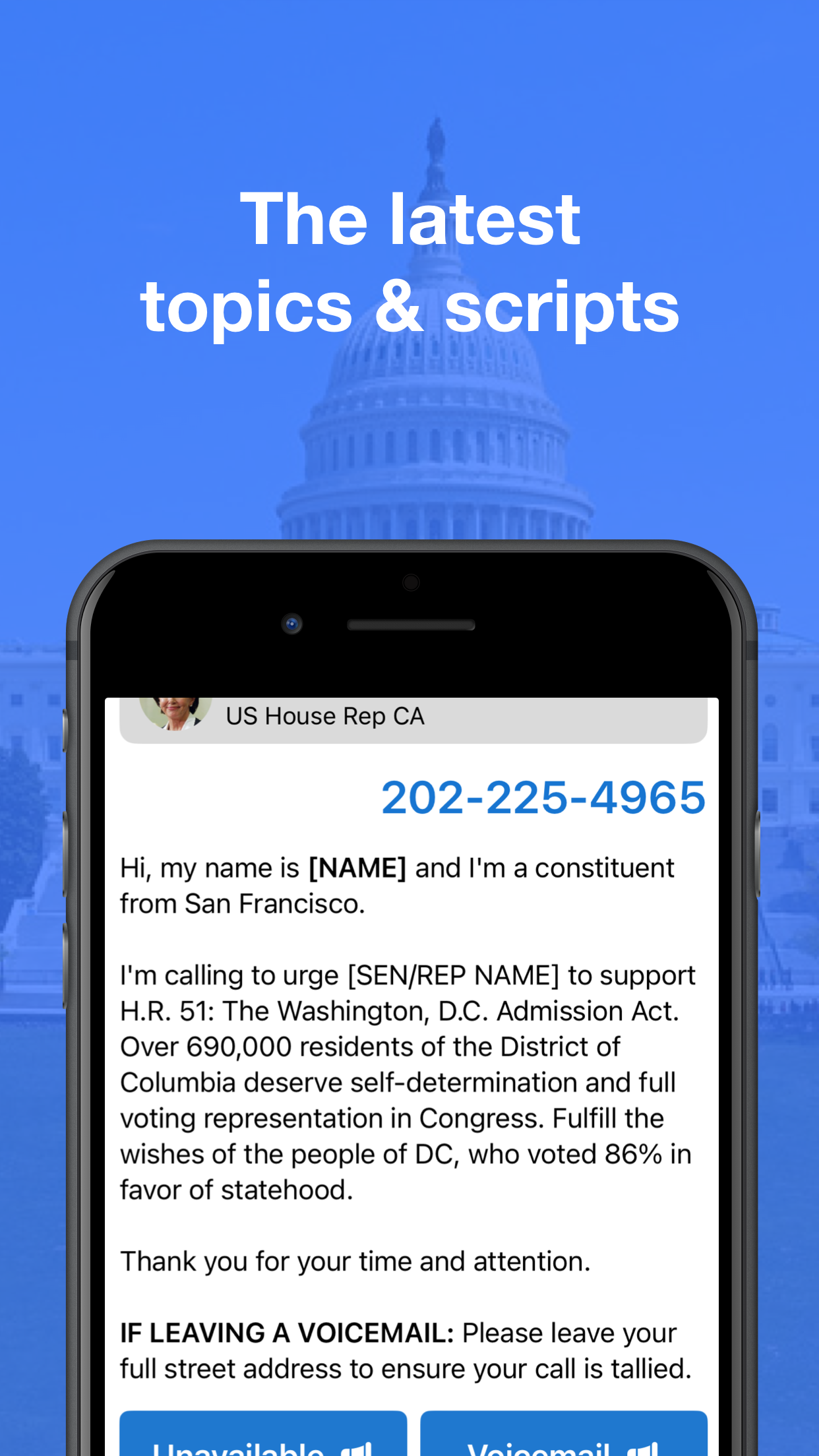 5 Calls: Contact Your Congress screenshot 2