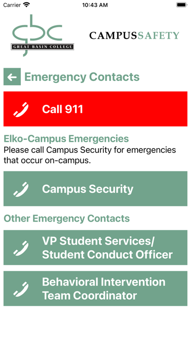 Campus Safety - GBCNV Screenshot