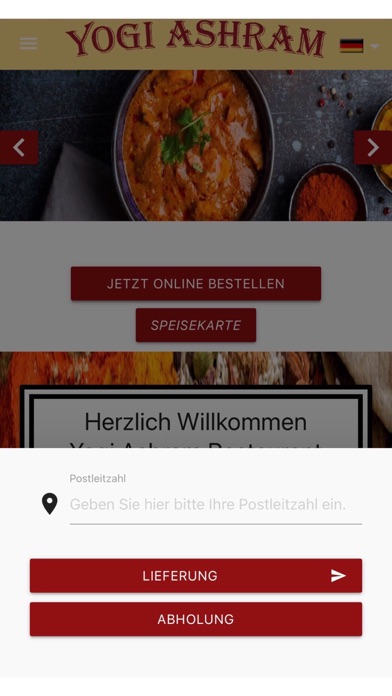 Yogi Ashram Restaurant Screenshot