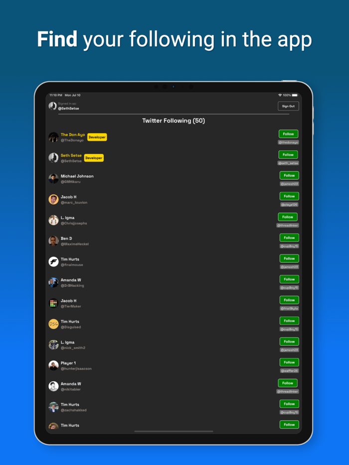 ThreadLink  Import Followers