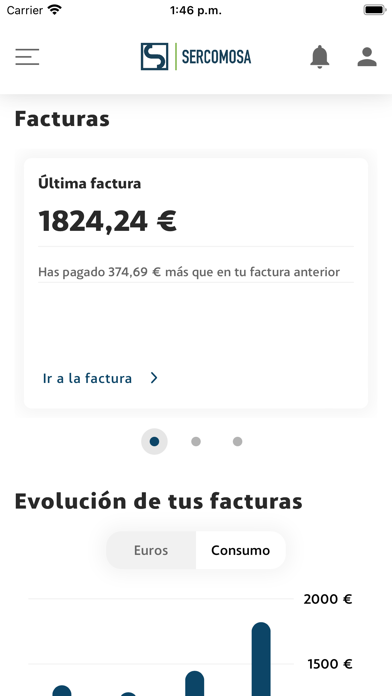 Canal Cliente Online SERCOMOSA Screenshot